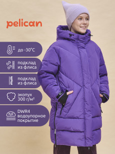 Пальто для девочек Pelican, Фиолетовый