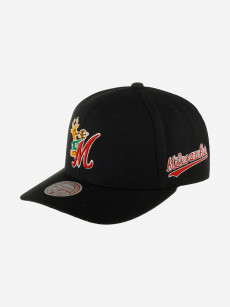 Бейсболка MITCHELL NESS HHSS6278-MBUYYPPPBLCK Milwaukee Bucks NBA (черный), Черный