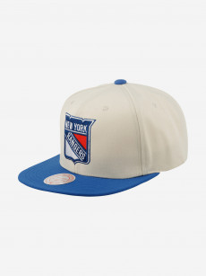 Бейсболка с прямым козырьком MITCHELL NESS 6HSSSH22085-NYAOFWH New York Rangers NHL (белый), Белый