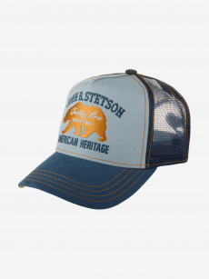 Бейсболка с сеточкой STETSON 7751101 TRUCKER CAP BEAR (голубой), Голубой