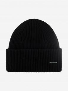 Шапка с отворотом STETSON 8599382 BEANIE WOOL (черный), Черный