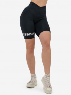 Шорты спортивные женские High waisted leggings shorts 9″ SNATCHED 614, Черный