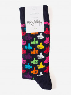 Носки с рисунками Happy Socks, Thumbs Up Multicolor, Черный