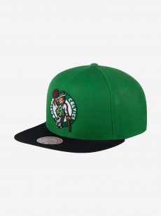 Бейсболка с прямым козырьком MITCHELL NESS HHSS3264-BCEYYPPPGNBK Boston Celtics NBA (зеленый), Зеленый