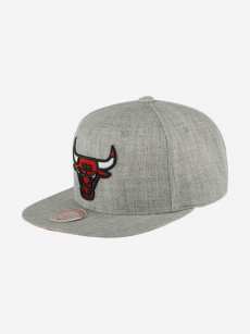 Бейсболка с прямым козырьком MITCHELL NESS HHSS3272-CBUYYPPPGYHT Chicago Bulls NBA (серый), Серый