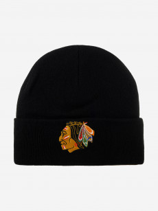 Шапка с отворотом MITCHELL NESS EU175-TEAMTALK-BLK Chicago Blackhawks NHL (черный), Черный