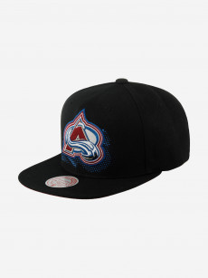 Бейсболка с прямым козырьком MITCHELL NESS HHSS6085-CAVYYPPPBLCK Colorado Avalanche NHL (черный), Черный