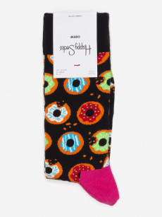 Носки с рисунками Happy Socks, Donut, Черный