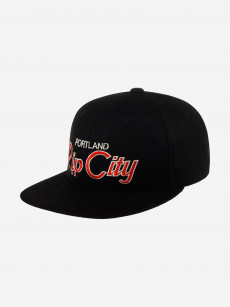 Бейсболка с прямым козырьком HOOD 100-MWL003-OR003-BK Rip City, OR (черный), Черный