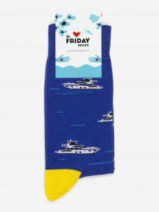 Носки с рисунками St. Friday Socks - Яхты, Синий