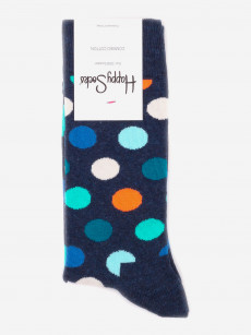 Носки с рисунками Happy Socks, Big Dot Navy, Синий