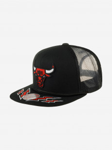 Бейсболка с прямым козырьком MITCHELL NESS HHSS7016-CBUYYPPPBLCK Chicago Bulls NBA (черный), Черный