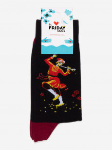 Носки с рисунками St. Friday Socks, Конёк горбунок, Черный