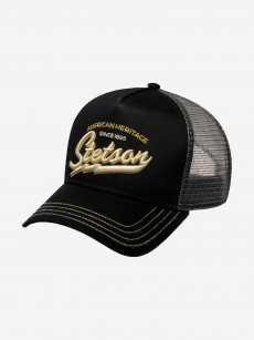 Бейсболка с сеточкой STETSON 7751171 TRUCKER CAP AMERICAN HERITAGE CLASSIC (черный), Черный