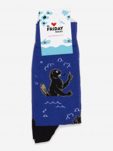 Носки с рисунками St. Friday Socks - Термальные источники, Синий