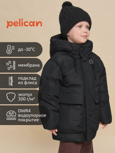 Куртка для мальчика Pelican, пуховик, Черный