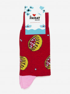 Носки с рисунками St. Friday Socks - Карельская калитка, Красный