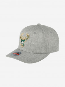 Бейсболка MITCHELL NESS HHSS3273-MBUYYPPPGYHT Milwaukee Bucks NBA (серый), Серый