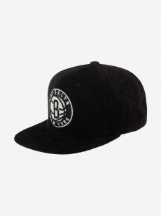 Бейсболка с прямым козырьком MITCHELL NESS HHSS6049-BNEYYPPPBLCK Brooklyn Nets NBA (черный), Черный