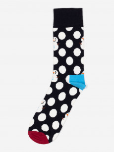 Носки с рисунками Happy Socks - Bug Dot Snowman Black, Черный