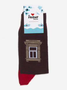 Носки с рисунками St. Friday Socks, Татарский декор, Коричневый