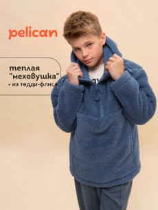 Толстовка, худи для мальчиков Pelican, Синий