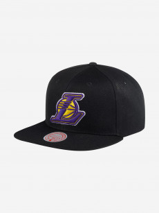 Бейсболка с прямым козырьком MITCHELL NESS 6HSSJS19078-LALBLCK Los Angeles Lakers NBA (черный), Черный