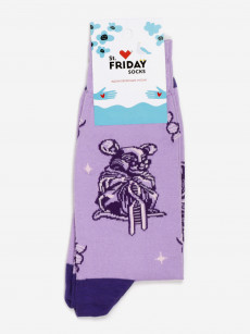 Носки с рисунками St. Friday Socks, Лабораторная мышь, Фиолетовый