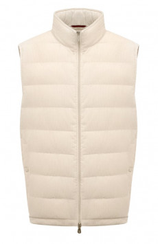 Пуховый жилет из вельвета Brunello Cucinelli