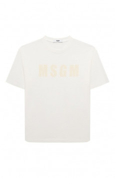 Хлопковая футболка MSGM kids