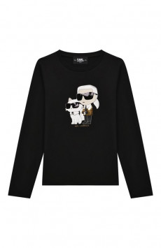 Хлопковый лонгслив Karl Lagerfeld Kids