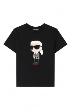 Хлопковая футболка Karl Lagerfeld Kids