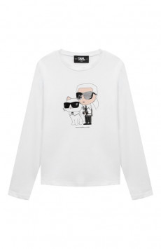 Хлопковый лонгслив Karl Lagerfeld Kids