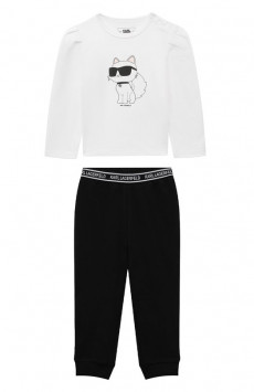 Комплект из лонгслива и брюк Karl Lagerfeld Kids