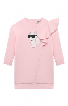 Хлопковое платье Karl Lagerfeld Kids