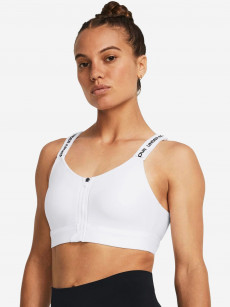 Cпортивный бра женский Under Armour UA Infinity High Zip Bra, Белый