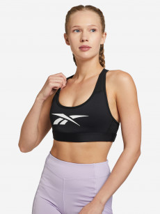 Топ бра спортивный Reebok Lux Vector Racer Bra, Черный