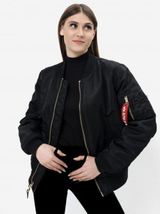 Бомбер утепленный женский MA-1 W Alpha Industries, Черный