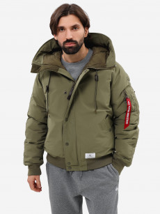 Парка зимняя пуховая мужская N-2 Altitude Alpha Industries, Зеленый