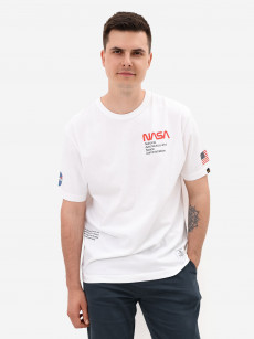 Футболка NASA Worm Logo Alpha Industries, Белый