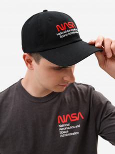 Бейсболка NASA Worm Logo Alpha Industries, Черный