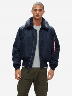 Бомбер утепленный мужской B-15 Alpha Industries, Синий