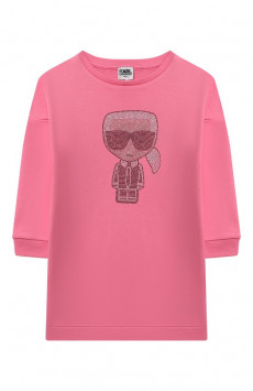 Хлопковое платье Karl Lagerfeld Kids