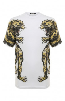 Хлопковая футболка Roberto Cavalli