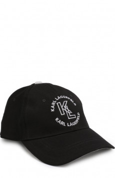Бейсболка с логотипом бренда Karl Lagerfeld Kids