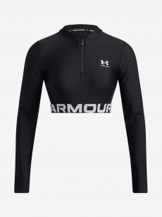 Лонгслив женский Under Armour Heatgear Rib, Черный