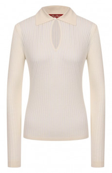 Поло из шелка и шерсти Max Mara Studio
