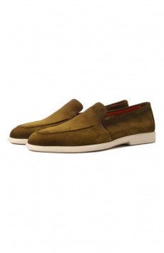 Замшевые лоферы Malibu Santoni