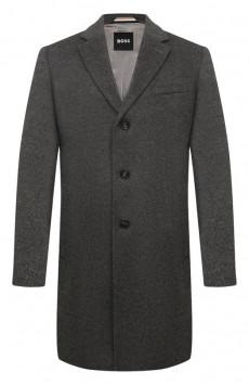 Шерстяное пальто BOSS