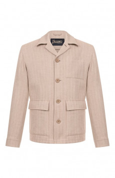 Куртка-рубашка из хлопка и льна Herno